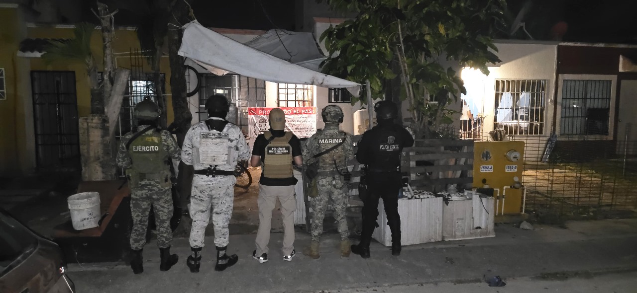 Cateo en Haciendas del Caribe Cancún: Aseguran droga y capturan a dos personas