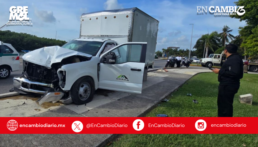 Dos accidentes matutinos en Cancún dejan solo daños materiales