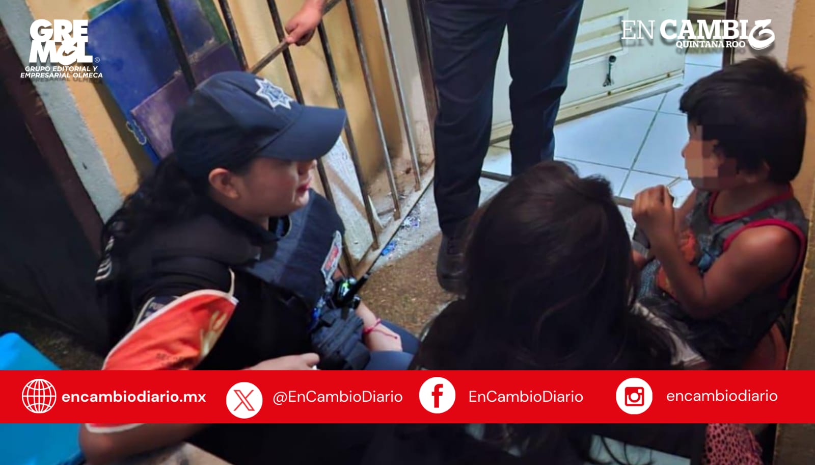 Capturan FGE de Quintana Roo y Policía Municipal de Solidaridad a una persona por violencia familia en agravio de un niño