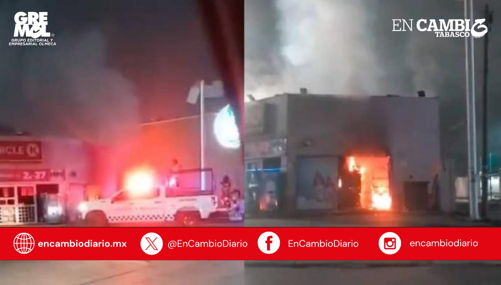 Incendio en Tienda Circle K de Tamulté de las Barrancas: Rápida Respuesta de Autoridades Evita Lesionados