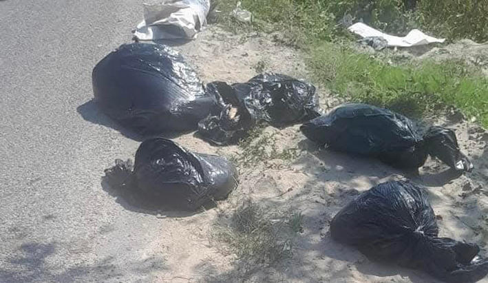 Macabro hallazgo en Nacajuca: dejan seis bolsas con restos humanos y cartulina con amenazas