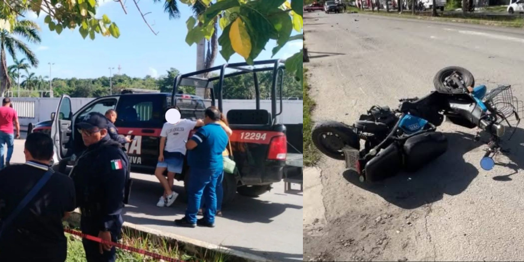 Menor mata a motociclista en Chetumal; iba manejado y lo embistió