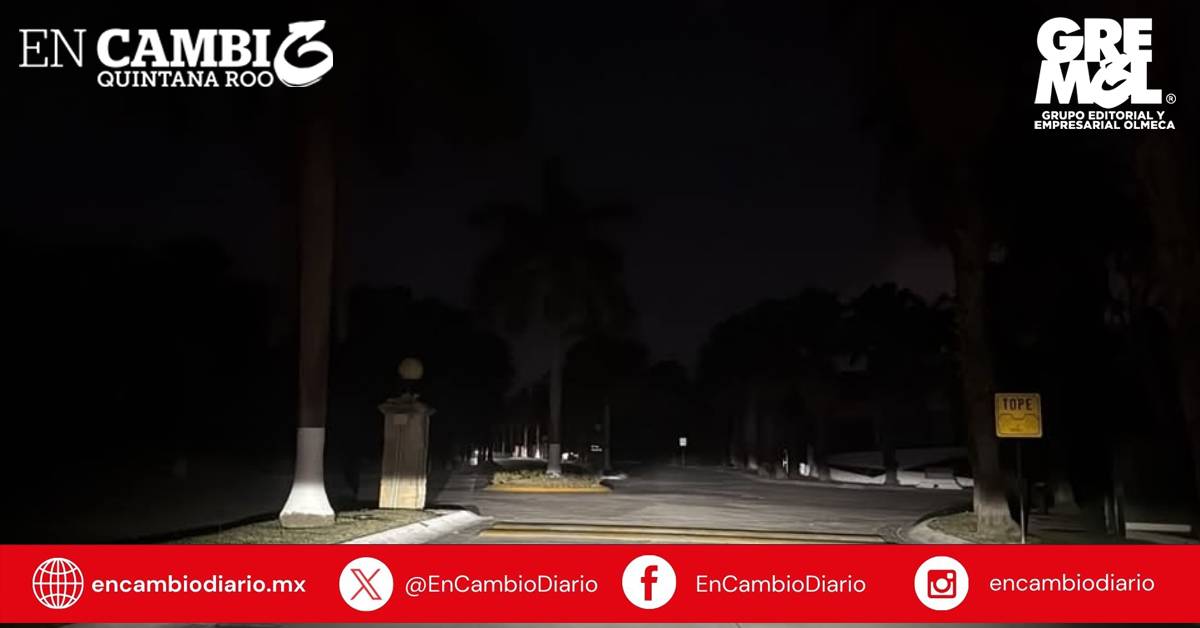 Falla en suministro de gas provoca apagón en Quintana Roo, Tabasco, Campeche y Yucatán