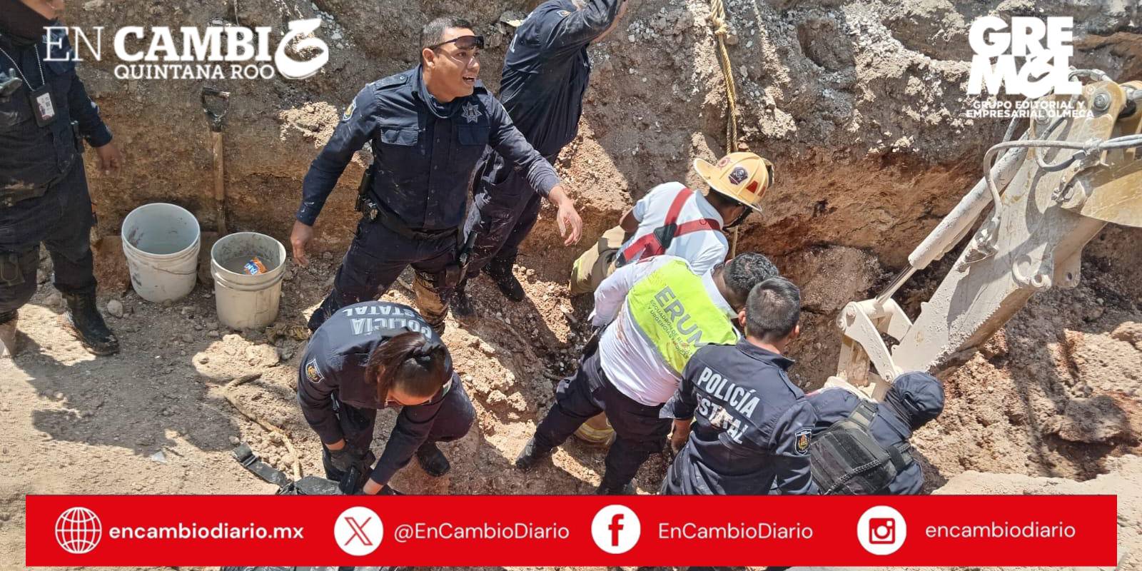 Derrumbe en obra de Chetumal deja un trabajador muerto y otro herido