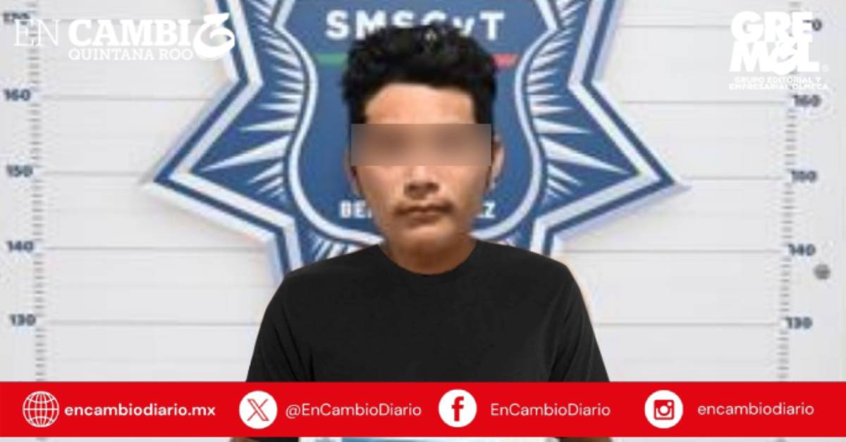 Detienen a sujeto por desobediencia en Cancún; podría estar vinculado a robos con violencia