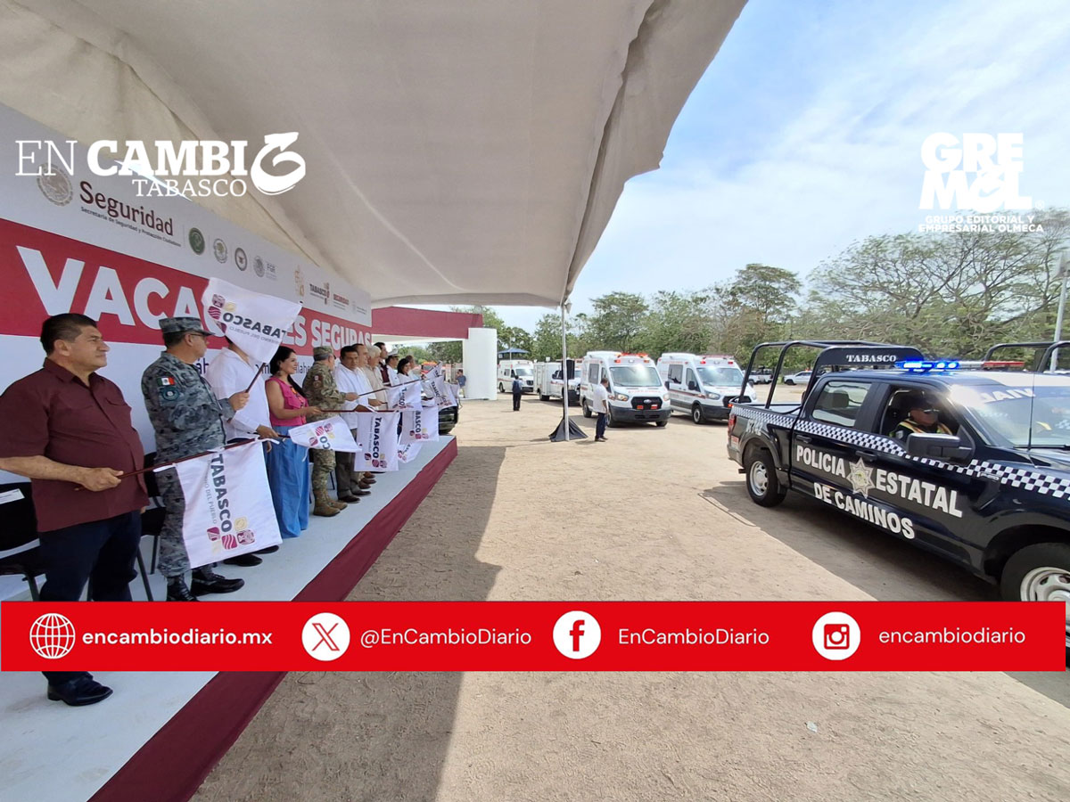 Javier May pone en marcha operativo 'Vacaciones Seguras' con más de 13 mil elementos