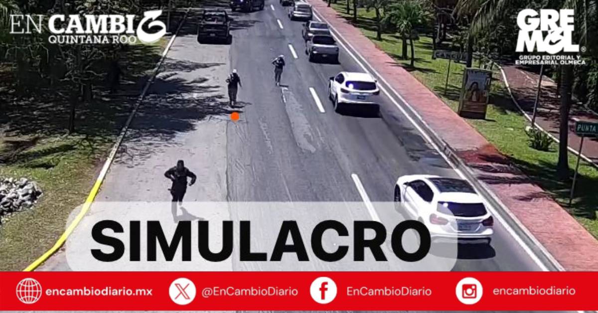 Activan código rojo en Cancún por simulacro de seguridad en zona hotelera