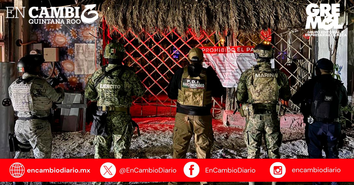 Aseguran drogas, armas y vehículo tras operativos en Tulum y Chetumal