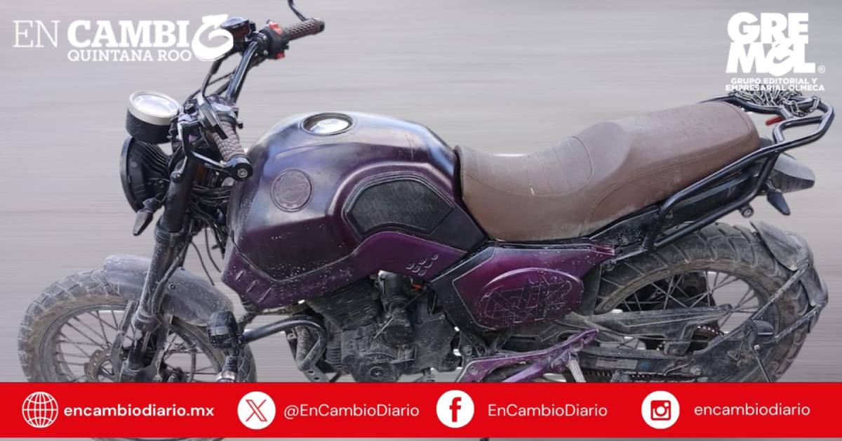Detienen a dos hombres con motocicletas robadas en Cancún