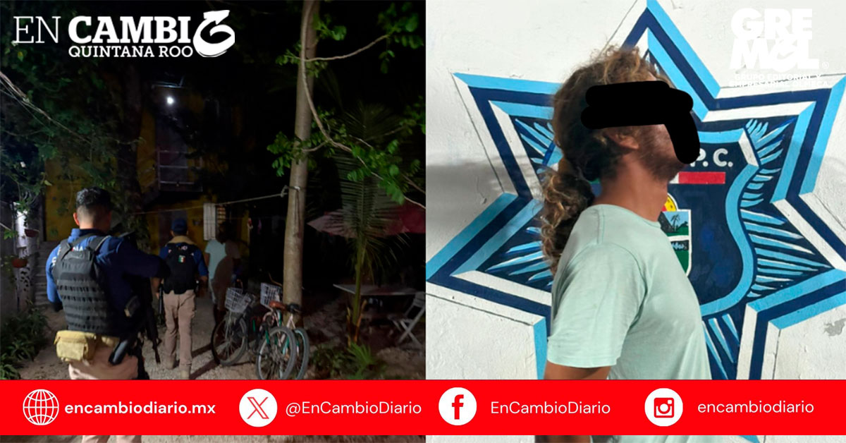 Detienen a hombre en Tulum por presunto intento de feminicidio en la colonia Ejido