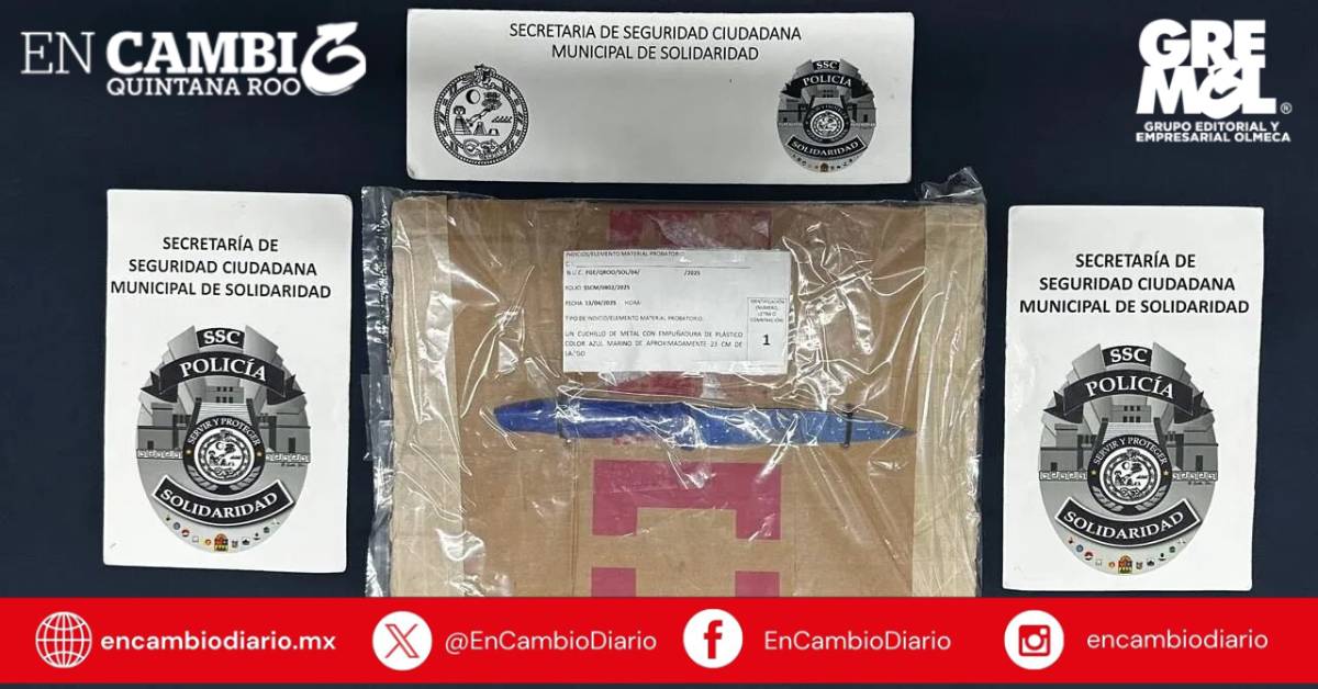 Mujer es detenida por presuntamente acuchillar a su expareja en Playa del Carmen