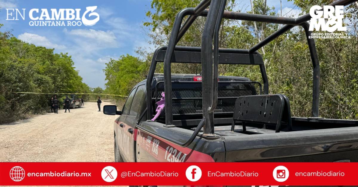 Hallan cuerpo con impactos de bala en camino a Francisco May