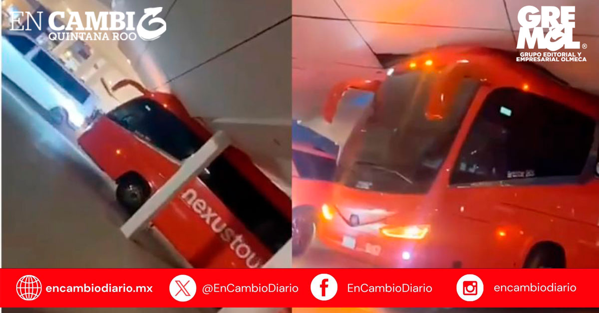 Imprudencia de conductor provoca accidente en la Terminal 3 del Aeropuerto de Cancún