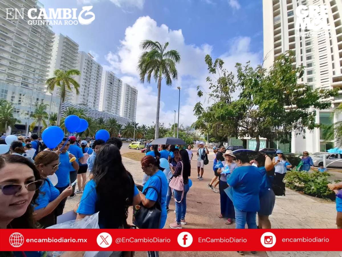 Realizan marcha en Cancún para visibilizar el autismo