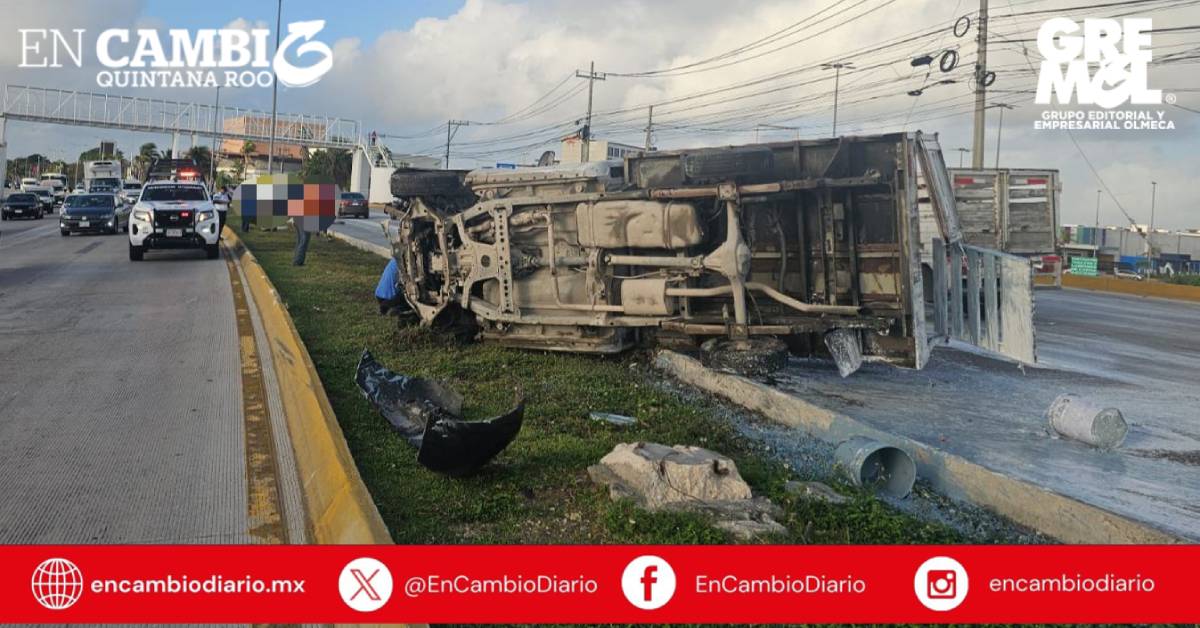 Reportan múltiples accidentes de tránsito en Cancún