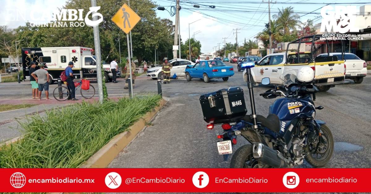 Reportan múltiples accidentes de tránsito en Cancún
