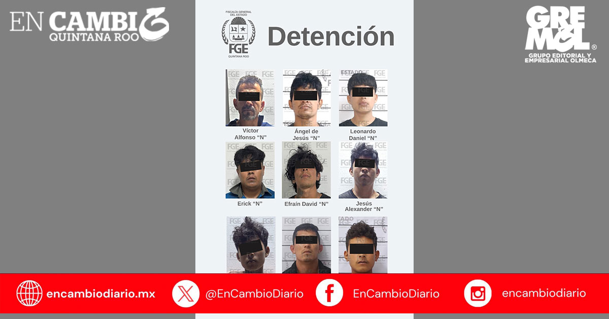 Capturan a nueve personas por narcomenudeo en Cancún y Tulum