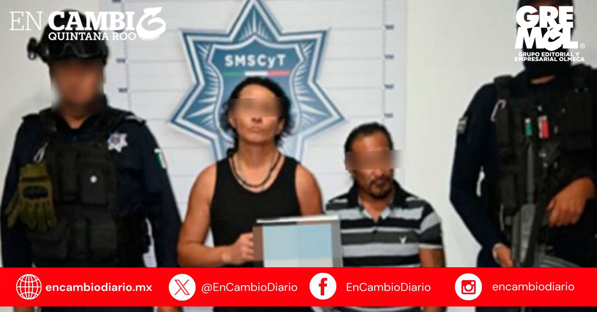 Detienen a dos hombres por presunto narcomenudeo en la Supermanzana 73 de Cancún