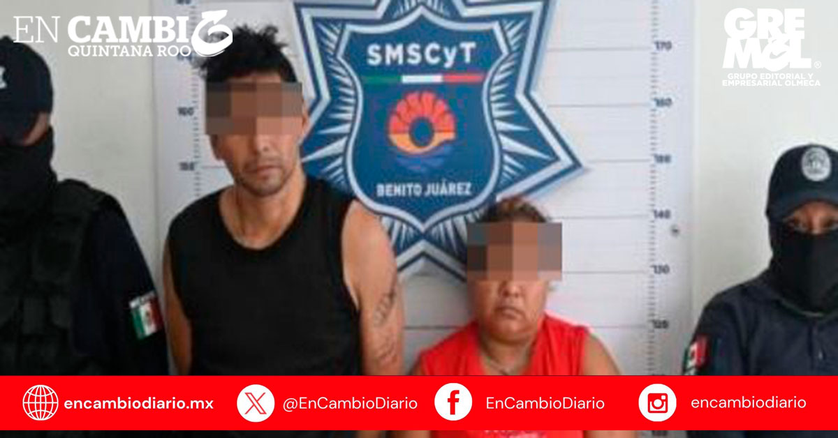 Detienen a dos personas por presuntos delitos contra la salud en Cancún