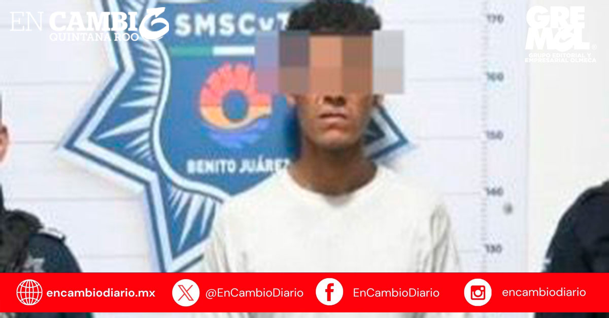 Detienen a sujeto por presunto robo de cable en plantel educativo de Cancún