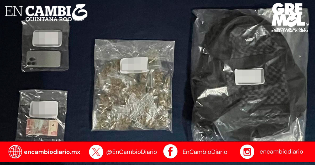 Detienen a un hombre por presuntos delitos contra la salud en Cancún