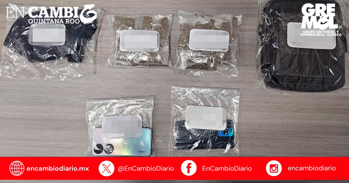 Detienen en Cancún a dos sujetos por presunto narcomenudeo en Multiplaza Kabah
