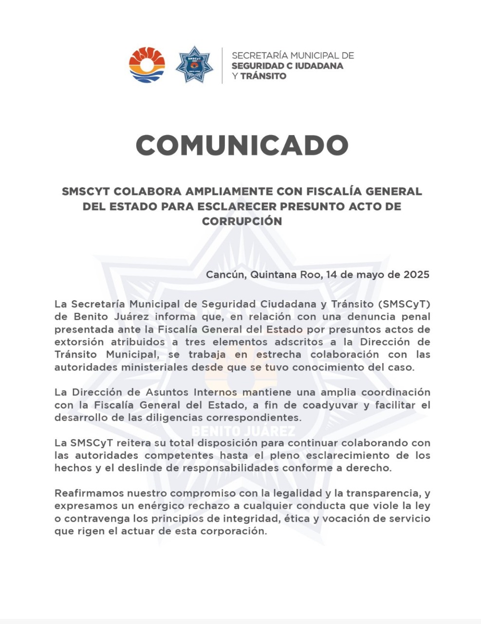 Investigan a tres agentes de Tránsito en Quintana Roo por presunta extorsión a turista italiano 