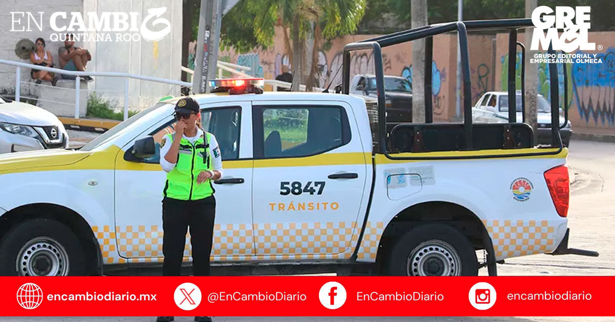 Investigan a tres agentes de tránsito de Cancún por presunta extorsión a turista italiano