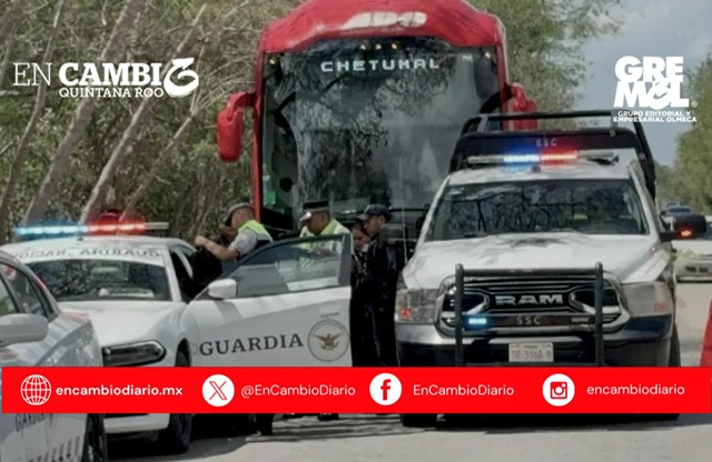 Detienen a sujeto con ficha de búsqueda en autobús ADO rumbo a Chetumal