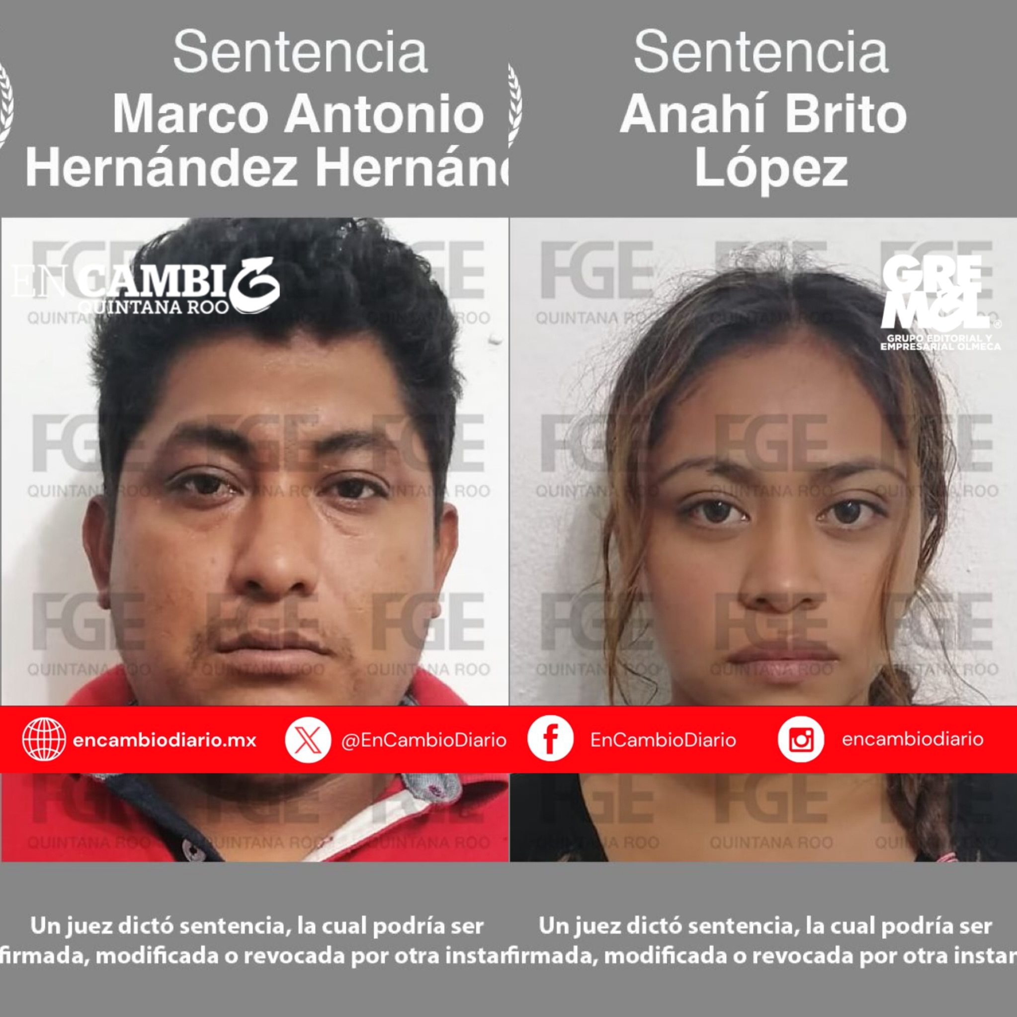 Dan sentencian de 32 años y seis meses de prisión a feminicidas en Cancún