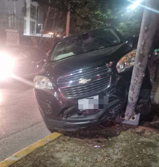 Accidente en avenida Cobá Cancún