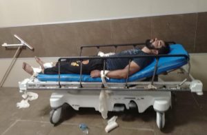 El detenido fue ingresado al área del quirófano con pronóstico reservado