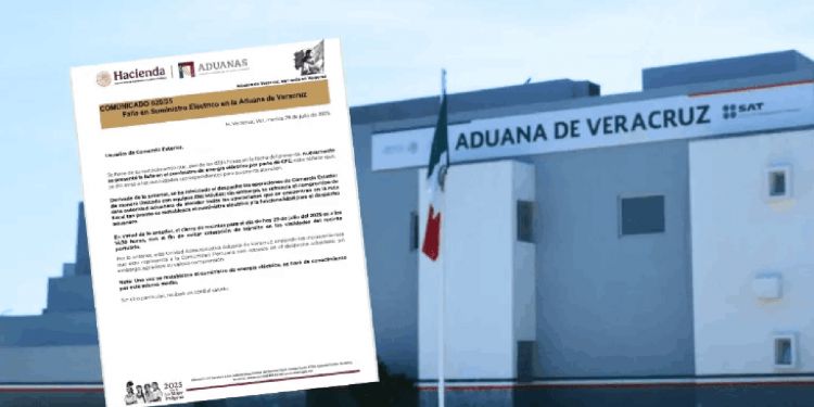 Paró operaciones aduana de Veracruz por falta de electricidad