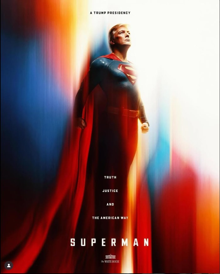 Imagen de Trump con traje de Superman