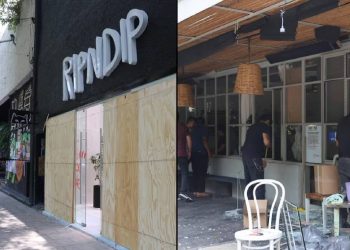Continúan cerrados los comercios vandalizados en CDMX tras protesta antigentrificación