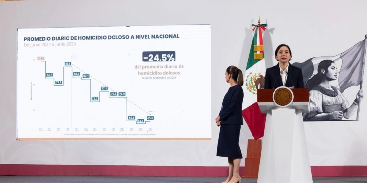 Homicidios en México junio 2025