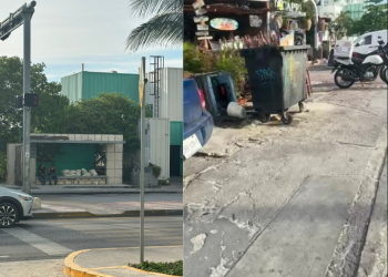 Zona Hotelera de Cancún en malas condiciones
