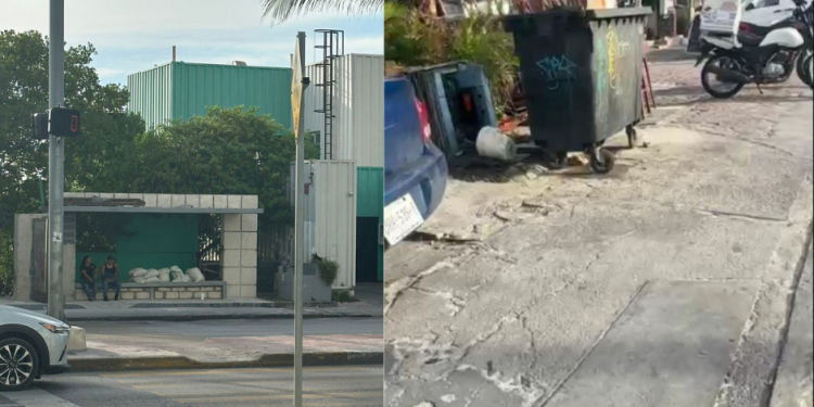 Zona Hotelera de Cancún en malas condiciones