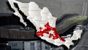 En el mapa los estados con mayor número de reportes de robos de carga en carreteras de México. 