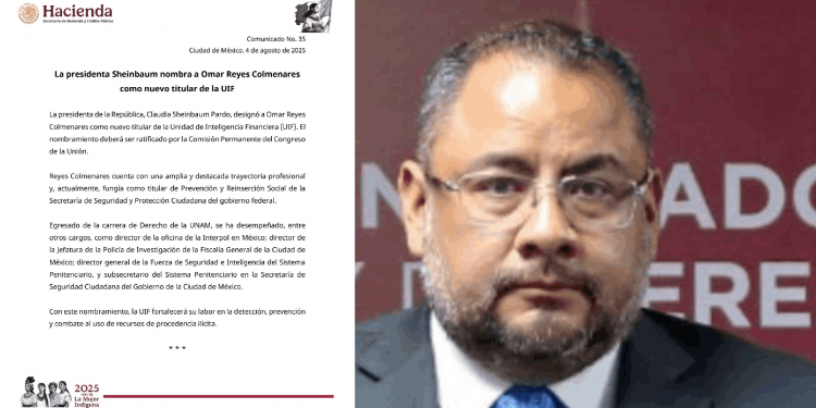 Hacienda confirma nombramiento de Omar Reyes Colmenares como nuevo líder de la UIF