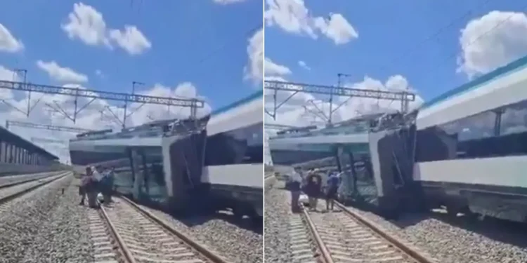 Vagón del Tren Maya se descarrila en Izamal causando alarma
