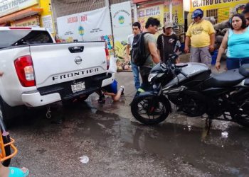 Accidente de motociclista en Chetumal