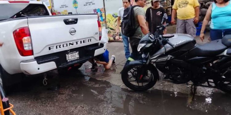 Accidente de motociclista en Chetumal