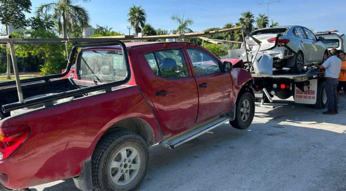 Choque por alcance en la carretera 307 genera severo congestionamiento vial entre Playa del Carmen y Puerto Morelos