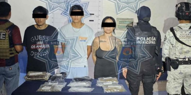 Detienen a tres personas por narcomenudeo en Cancún