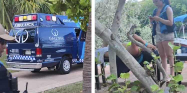 Choque de motos acuáticas pirata en Cancún