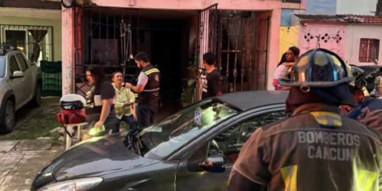 Casa destruida por explosión de gas en Cancún