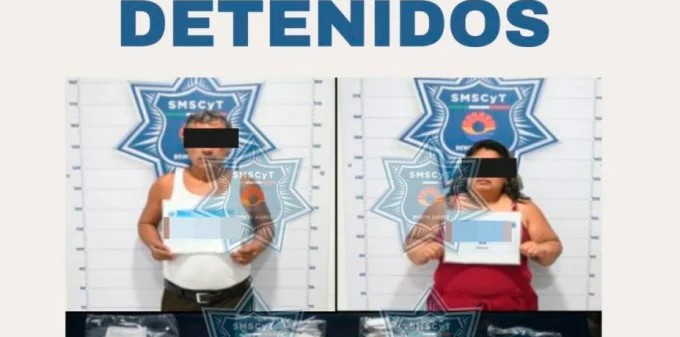 Pareja cae con drogas en operativo Blindaje Cancún