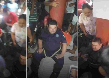 Someten a policías por lanzar gas lacrimógeno para evitar linchamiento de un sujeto en el KM 80 en Lázaro Cárdenas