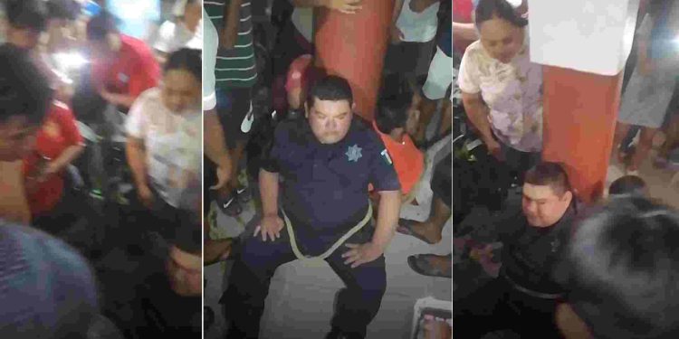 Someten a policías por lanzar gas lacrimógeno para evitar linchamiento de un sujeto en el KM 80 en Lázaro Cárdenas